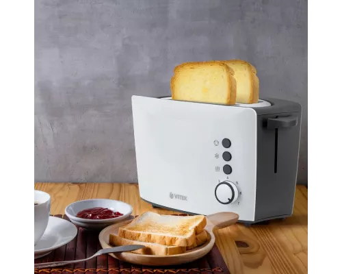 Тостер Vitek VT-7166 черный/белый