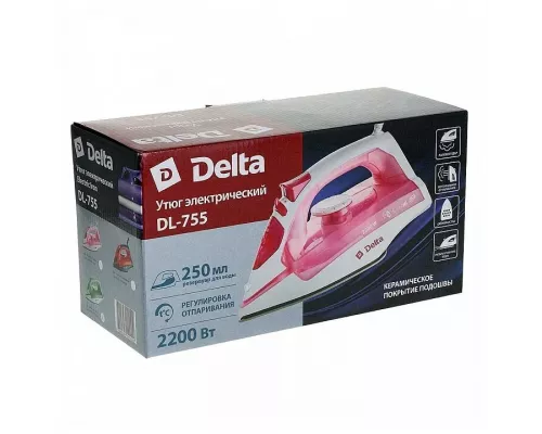 Утюг Delta DL-755 черный с оранжевым