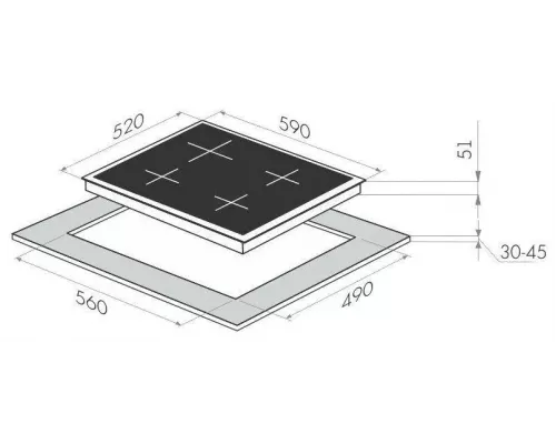 Варочная поверхность Maunfeld MGHG 64 76I