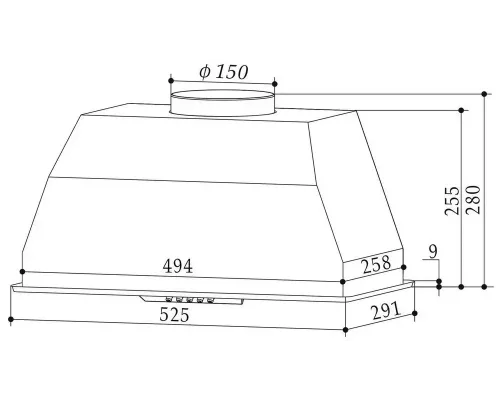 Вытяжка il Monte KH-BIN 6004 BL