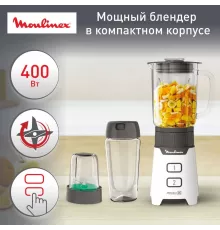 Блендер MOULINEX LM16L110 белый/черный
