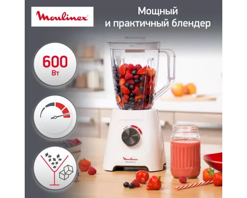 Блендер MOULINEX LM420110 белый