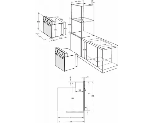 Духовой шкаф DARINA 1U BDE 111 707 At антрацит