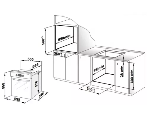 Духовой шкаф GEFEST ЭДВ ДА 622-02 К43 черный рисунок