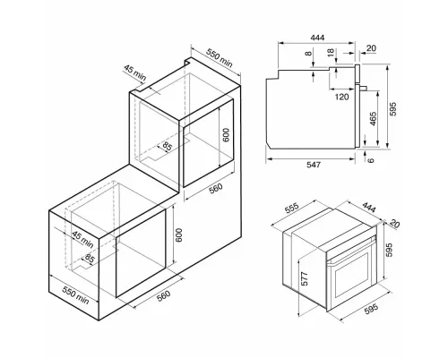 Духовой шкаф KRONA ELEMENT D plus 60 WH Белый