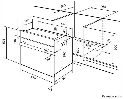 Духовой шкаф Lex EDM 1002 ONE BL черный