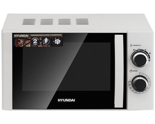 Микроволновая печь HYUNDAI HYM-M2043 белый/черный Микроволновая печь HYUNDAI HYM-M2043 белый/черный