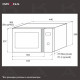 Микроволновая печь KRONA QUANTUM 44 MR/IX нерж.(KRM-03)