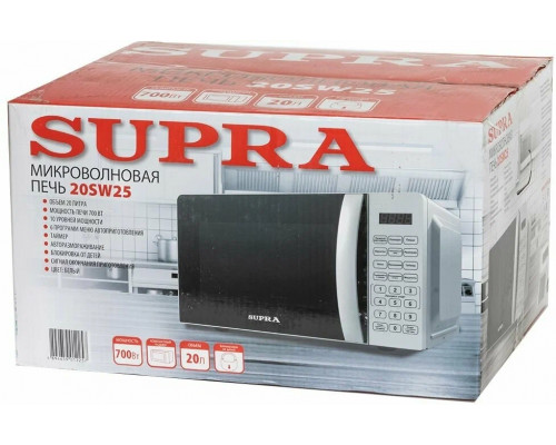 Микроволновая печь SUPRA 20SW25 белый Микроволновая печь SUPRA 20SW25 белый