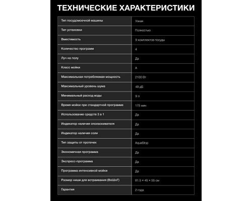Встраиваемая посудомоечная машина Hyundai HBD 488