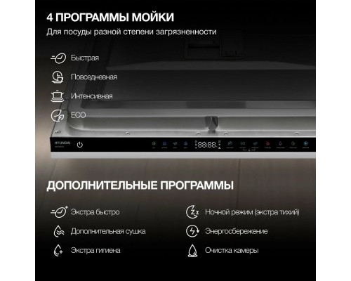 Встраиваемая посудомоечная машина Hyundai HBD 645 Встраиваемая посудомоечная машина Hyundai HBD 645