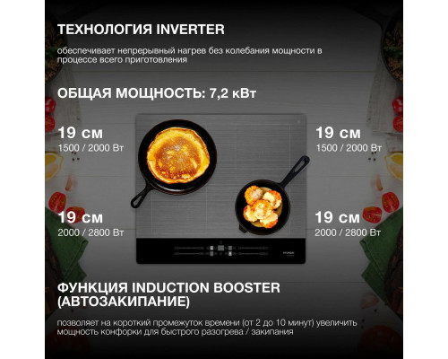 Варочная поверхность Hyundai HHI 6786 GR серебристый Варочная поверхность Hyundai HHI 6786 GR серебристый