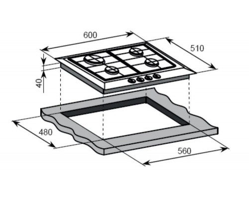 Варочная поверхность Weissgauff HGG 640 BG Nano Glass Варочная поверхность Weissgauff HGG 640 BG Nano Glass