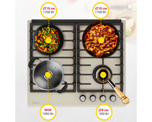 Варочная поверхность Simfer H60H41J570 Варочная поверхность Simfer H60H41J570