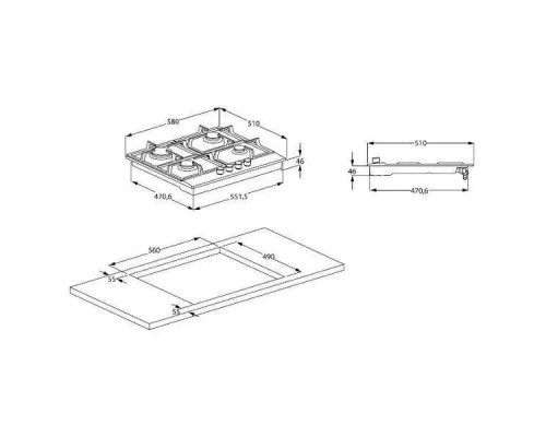 Варочная поверхность Indesit INGT 61 IC/BK черный Варочная поверхность Indesit INGT 61 IC/BK черный