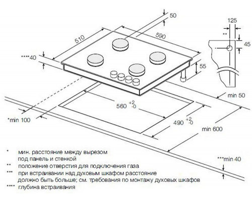 Варочная поверхность GRAUDE GS 60.3 G черный стекло Варочная поверхность GRAUDE GS 60.3 G черный стекло