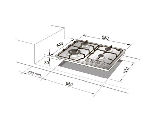 Варочная поверхность DeLonghi IF 46.1 ASV GUD Варочная поверхность DeLonghi IF 46.1 ASV GUD