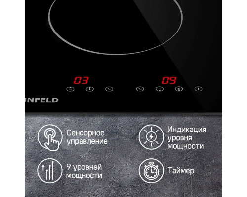 Варочная поверхность MAUNFELD CVCE292BK черный