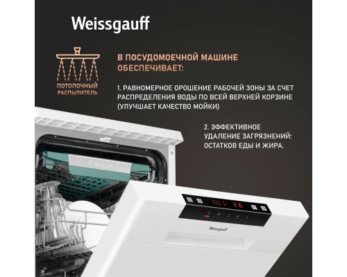 Посудомоечная машина Weissgauff DW 4535 белый Посудомоечная машина Weissgauff DW 4535 белый