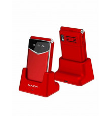 Мобильный телефон Maxvi E11ds красный-серебристый