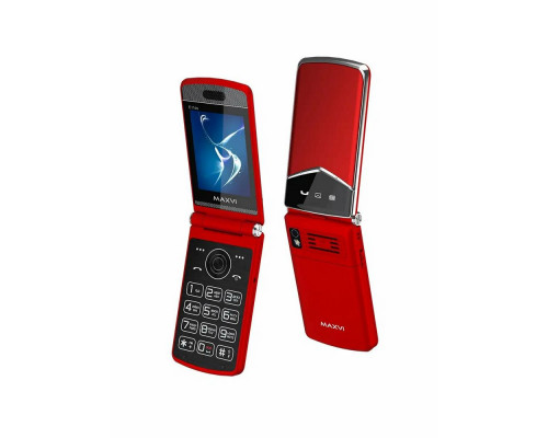 Мобильный телефон Maxvi E11ds красный-серебристый Мобильный телефон Maxvi E11ds красный-серебристый