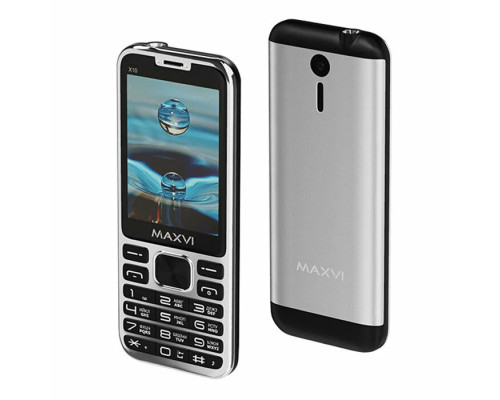 Мобильный телефон Maxvi X10 metallic silver Мобильный телефон Maxvi X10 metallic silver