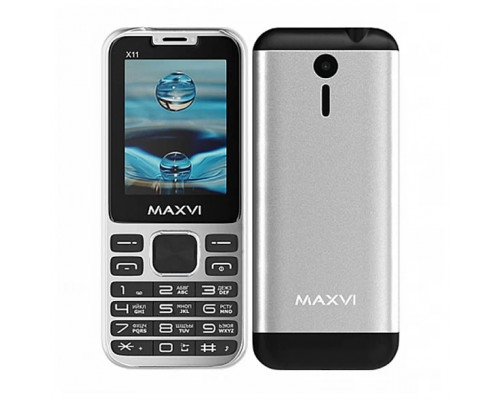Мобильный телефон Maxvi X10 metallic silver Мобильный телефон Maxvi X10 metallic silver