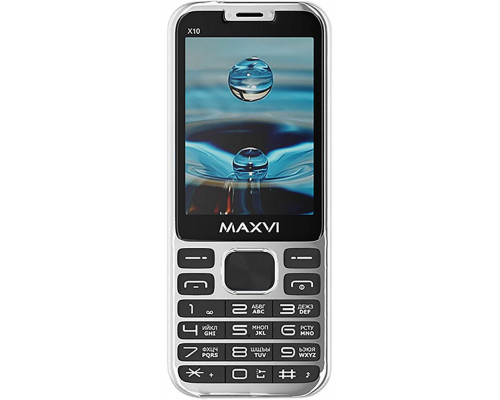 Мобильный телефон Maxvi X10 metallic silver Мобильный телефон Maxvi X10 metallic silver