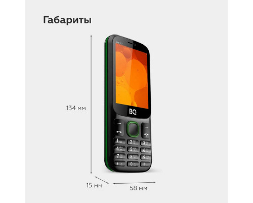 Мобильный телефон BQ 2820 Step XL+ Black+Green Мобильный телефон BQ 2820 Step XL+ Black+Green