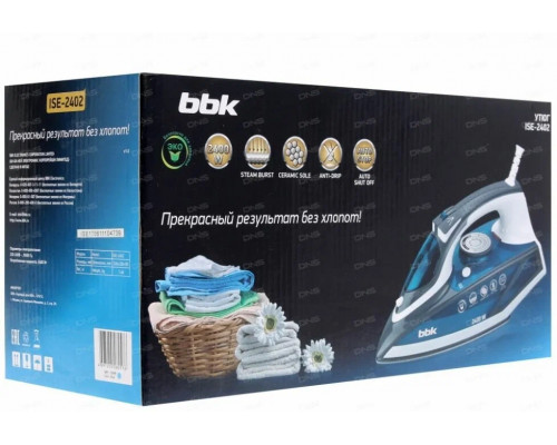 Утюг BBK ISE-2402 синий Утюг BBK ISE-2402 синий