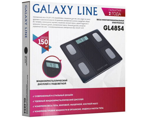 Весы напольные GALAXY GL 4854 черный Весы напольные GALAXY GL 4854 черный