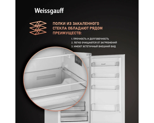 Встраиваемый холодильник Weissgauff WRKI 178 NFM Встраиваемый холодильник Weissgauff WRKI 178 NFM