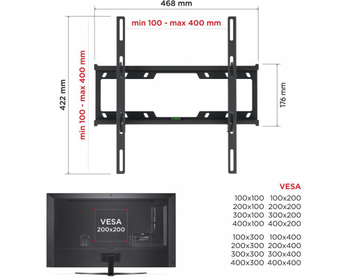 Кронштейн HOLDER LCD-T4624-B черный
