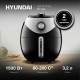 Гриль Hyundai HYF-3456 черный/серебристый