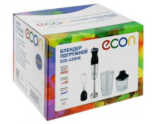 Блендер ECON ECO-433HB черный/серебристый Блендер ECON ECO-433HB черный/серебристый