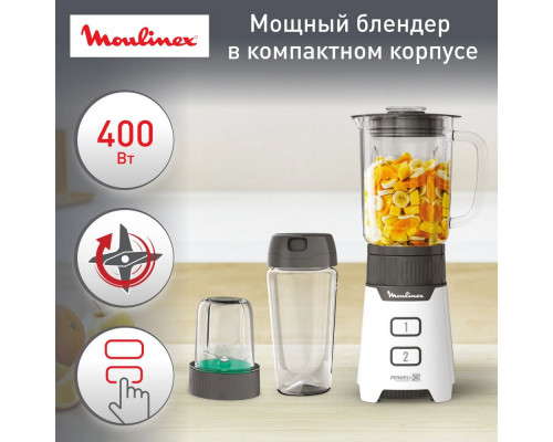 Блендер MOULINEX LM16L110 белый/черный Блендер MOULINEX LM16L110 белый/черный