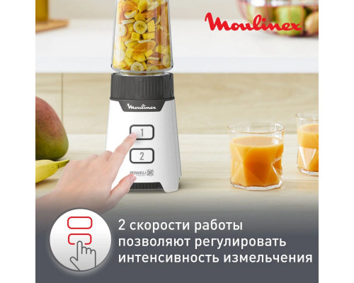 Блендер MOULINEX LM16L110 белый/черный Блендер MOULINEX LM16L110 белый/черный