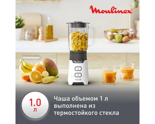 Блендер MOULINEX LM16L110 белый/черный Блендер MOULINEX LM16L110 белый/черный