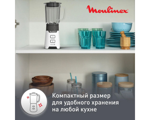 Блендер MOULINEX LM16L110 белый/черный Блендер MOULINEX LM16L110 белый/черный