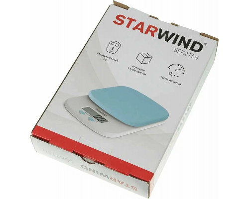 Кухонные весы STARWIND SSK2156 голубой Кухонные весы STARWIND SSK2156 голубой