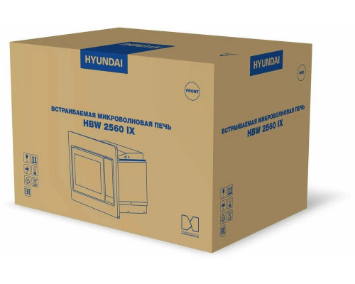 Встраиваемая микроволновая печь HYUNDAI HBW 2560 IX нержавеющая сталь