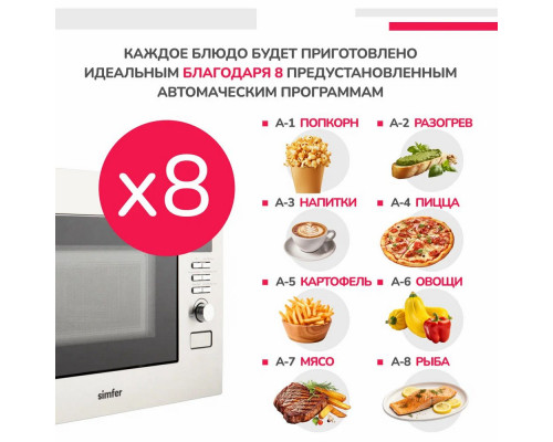 Встраиваемая микроволновая печь SIMFER MD2714 нержавеющая сталь Встраиваемая микроволновая печь SIMFER MD2714 нержавеющая сталь