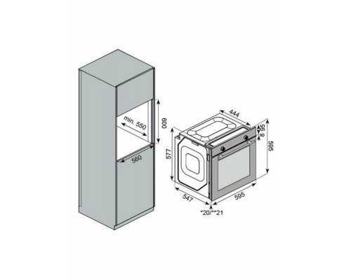 Духовой шкаф KUPPERSBERG HF 608 GR графит Духовой шкаф KUPPERSBERG HF 608 GR графит