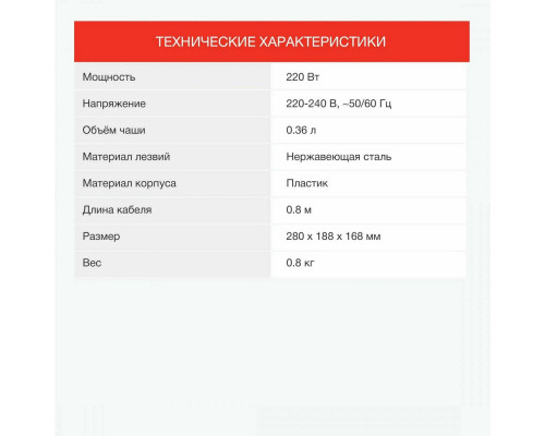 Измельчитель STARWIND SCG2011 белый/бирюзовый
