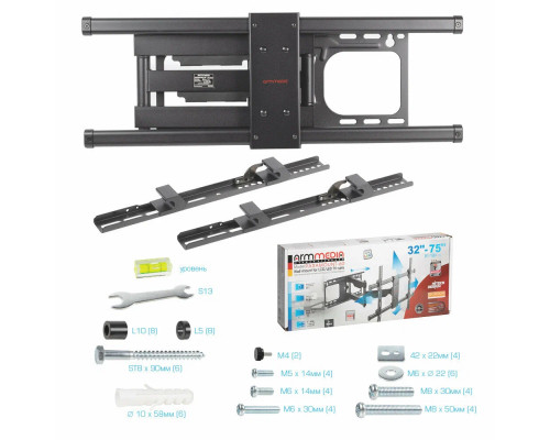 Кронштейн ARM MEDIA PARAMOUNT-60 черный Кронштейн ARM MEDIA PARAMOUNT-60 черный