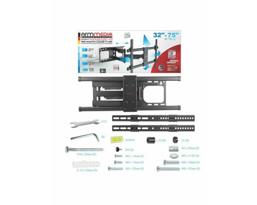 Кронштейн ARM MEDIA PARAMOUNT-60 черный Кронштейн ARM MEDIA PARAMOUNT-60 черный