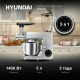 Кухонный комбайн HYUNDAI HYMS7651 серебристый