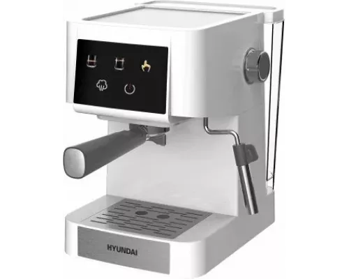 Кофеварка HYUNDAI HEM-3203 белый/серебристый