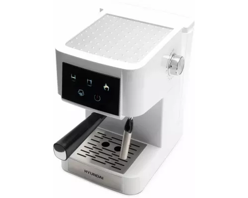 Кофеварка HYUNDAI HEM-3203 белый/серебристый