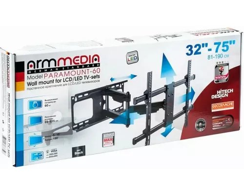 Кронштейн ARM MEDIA PARAMOUNT-60 черный